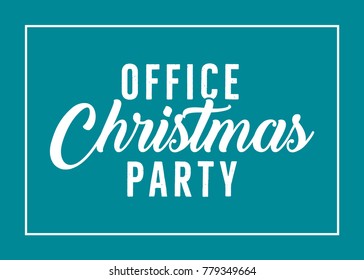 Office Christmas Holiday Party Vector Text