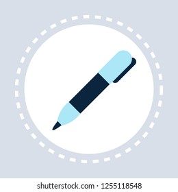office classic pen creative equipment concept flat isolated