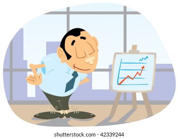 Office clerk doing a presentation