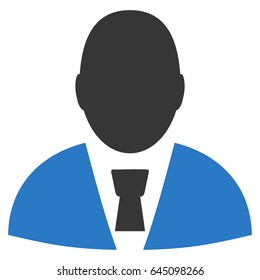 Office Clerk flat vector icon. An isolated illustration on a white background.