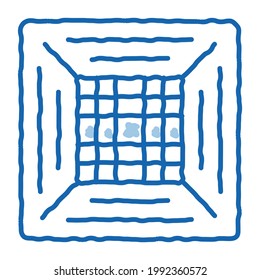 Office Climate Conditioner sketch icon vector. Hand drawn blue doodle line art isolated symbol illustration