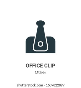 Office clip glyph icon vector on white background. Flat vector office clip icon symbol sign from modern other collection for mobile concept and web apps design.
