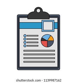 office clipboard document report diagram