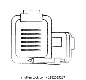 office clipboard folder file pen tools