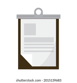 office clipboard with paper isolated