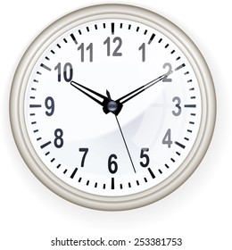 Office clock detailed vector illustration.