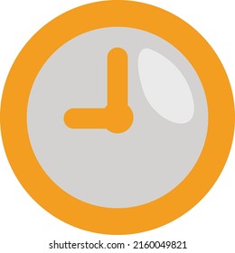 Reloj de oficina, ilustración, vector sobre fondo blanco.