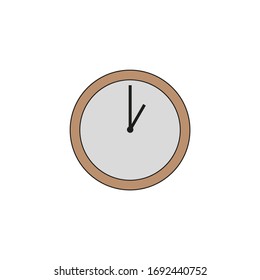 reloj de oficina sobre fondo blanco