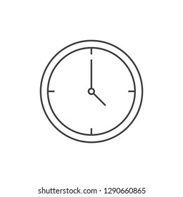 Office clock outline icon