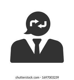 Icono de trabajo compartido de Office. cambio de trabajo, en funcionamiento