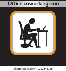 Icono de trabajo compartido de Office. gráficos vectoriales