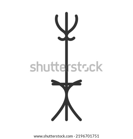 Office Coat Stand Icon. Editable Bold Outline With Color Fill Design. Vector Illustration.