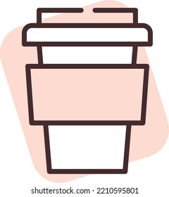 Office coffee break, illustration, vector on white background.