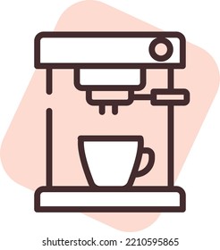 Office coffee, illustration, vector on white background.