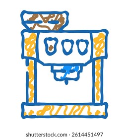 office coffee machine doodle icon sketch vector. office coffee machine sign. isolated symbol illustration