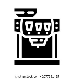 office coffee machine glyph icon vector. office coffee machine sign. isolated contour symbol black illustration