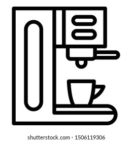 Office coffee machine icon. Outline office coffee machine vector icon for web design isolated on white background