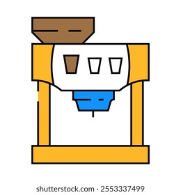 office coffee machine line icon vector. office coffee machine sign. isolated symbol illustration