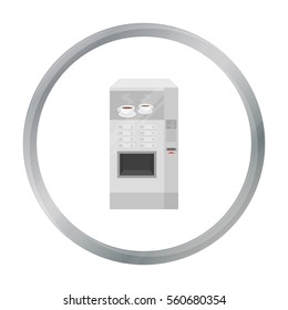 Office coffee vending machine icon in cartoon style isolated on white background. Office furniture and interior symbol stock vector illustration.