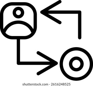 Office Collaboration Line Vector Icon Design
