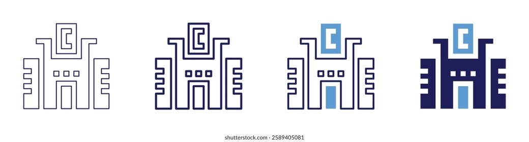 Office collaboration tools icon in 4 different styles. Thin Line, Line, Bold Line, Duotone. Duotone style. Editable stroke.