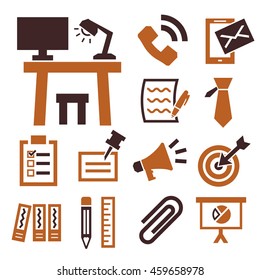 office collection icon set