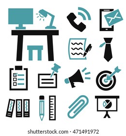 office collection icon set