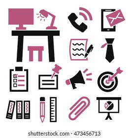 office collection icon set