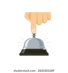 An office colling bell with hand