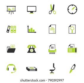 office color vector icons for web and user interface design