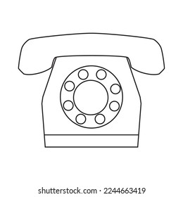 Office communication technology old modern vector icon