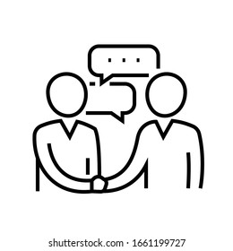 Icono de línea de comunicaciones de Office, signo de concepto, ilustración de vector de esquema, símbolo lineal.
