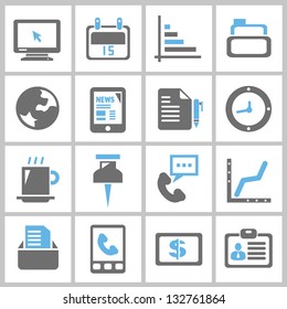 office and company icons set, vector