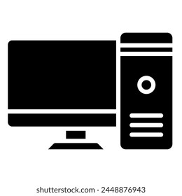 Office Computer icon line vector illustration