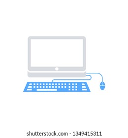 Office computer icon - computer sign vector