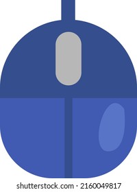 Office computer mouse , illustration, vector on a white background.