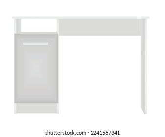 Office  computer table. vector illustration