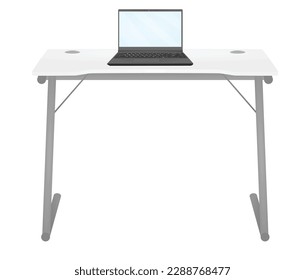 Office  computer table. vector illustration