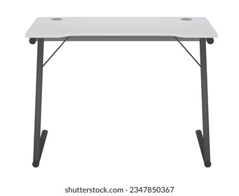 Office  computer table. vector illustration