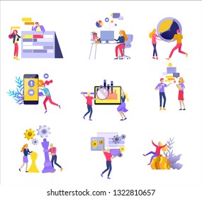 office concept business people for project management, business, workflow and consulting. Modern vector illustration flat concepts character for website and mobile website development.