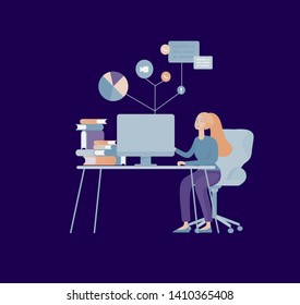 office concept business people for project management, business, workflow and consulting. Modern vector illustration flat concepts character for website and mobile website development.