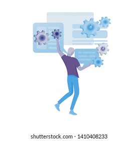 office concept business people for project management, business, workflow and consulting. Modern vector illustration flat concepts character for website and mobile website development.