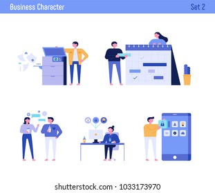 office concept business people vector illustration flat design