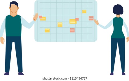 Office concept. Business people. Vector illustration flat design