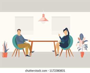 Office concept business people vector illustration flat cartoon design. Use in Web Project and Applications.