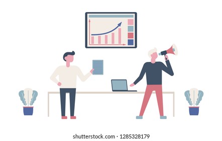 office concept business people vector illustration flat design