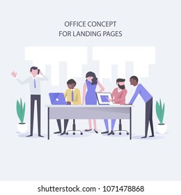 Office concept for landing page