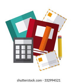 Office concept with landmarks icons design, vector illustration 10 eps graphic.