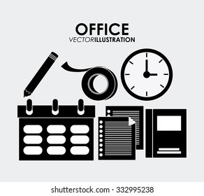 Office concept with landmarks icons design, vector illustration 10 eps graphic.