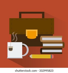 Office concept with landmarks icons design, vector illustration 10 eps graphic.